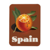 Magnet Flexible Espagne orange affiche voyage (Vertical)