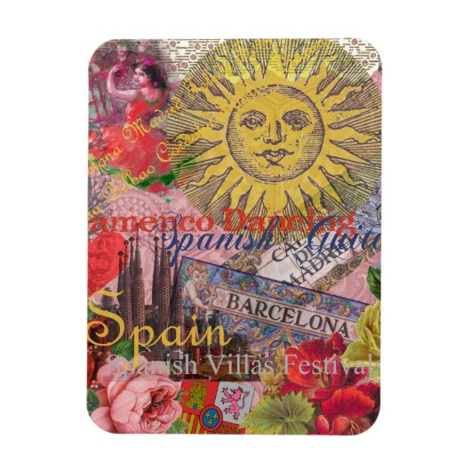 Magnet Flexible Espagne Sunshine Espagnol Travel Art (Vertical)