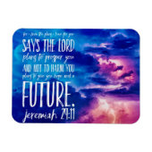 Magnet Flexible Espoir Prospérité Bible Verse Écriture Chrétienne (Horizontal)