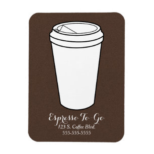 Magnet Flexible Espresso To Go Business brun faux flannel