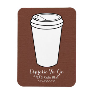 Magnet Flexible Espresso To Go Business rouille faux flannel