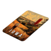 Magnet Flexible Esprit patriotique rétro Iowa - Coeur Americana (Côté Gauche)