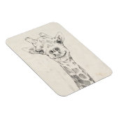 Magnet Flexible Esquisse de portrait de Giraffe (Côté Droit)