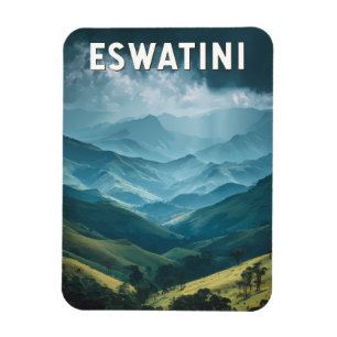 Magnet Flexible Eswatini Illustration Voyage Art Vintage