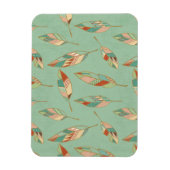 Magnet Flexible Étape Geo Sud-Ouest | Motif de plumes vertes (Vertical)