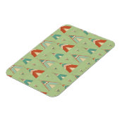 Magnet Flexible Étape Geo Sud-Ouest | Motif Teepee vert (Côté Gauche)