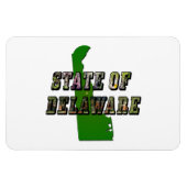 Magnet Flexible État du Delaware Image Text and Map (Horizontal)