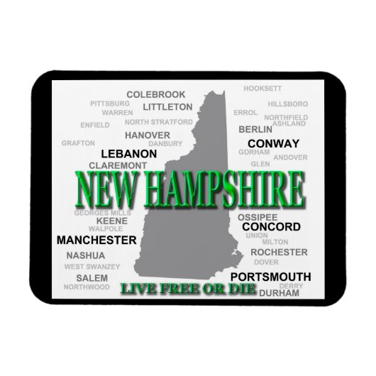 Magnet Flexible État du New Hampshire (Horizontal)