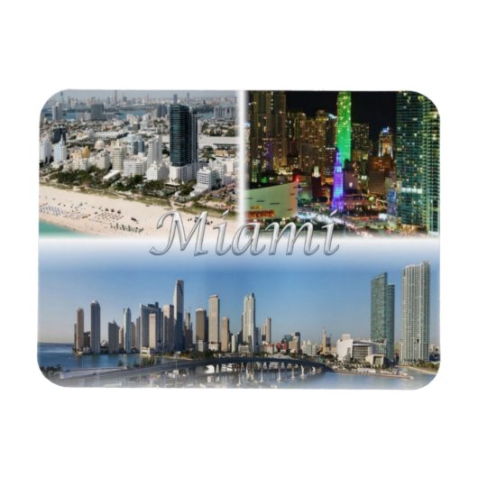 Magnet Flexible États-Unis - États-Unis d'Amérique - Miami - Flori (Horizontal)