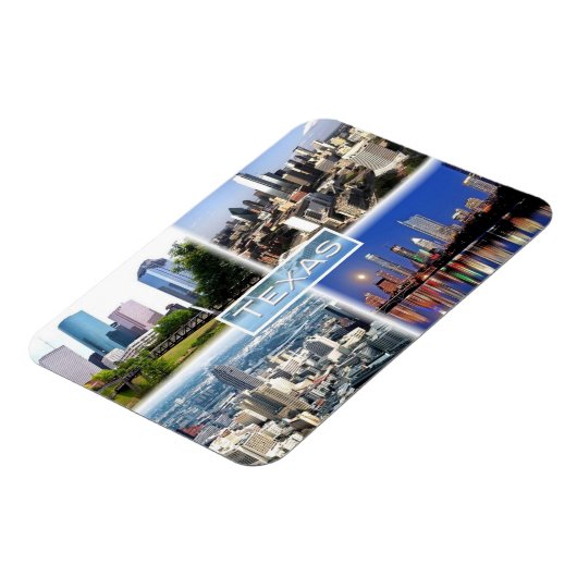 Magnet Flexible États-Unis Texas - Centre-ville de Houston - Centr (Côté Gauche)