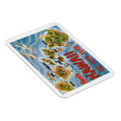 Magnet Flexible États Vintage voyage d'Hawaï (Côté Droit)