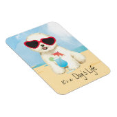 Magnet Flexible Été Bichon Frise (Côté Droit)