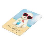 Magnet Flexible Été Bichon Frise (Côté Gauche)