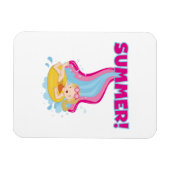 Magnet Flexible Été blond de fille (Horizontal)