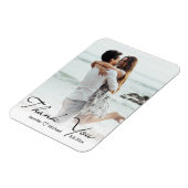 Magnet Flexible été plage mariage photo merci (Côté Gauche)