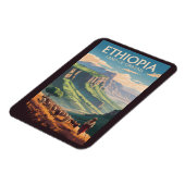 Magnet Flexible Ethiopie Shepard Herd Travel Art Vintage (Côté Gauche)
