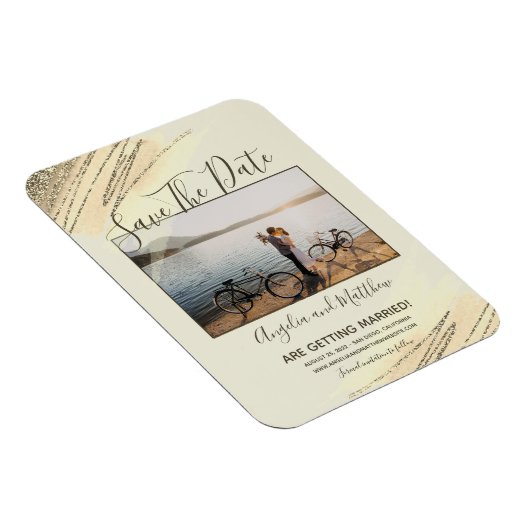 Magnet Flexible Étincelle De Parties scintillant Or Brown Moderne (Côté Droit)