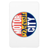 Magnet Flexible Étiquette Vintage de Detroit (Vertical)