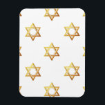 Magnet Flexible Étoile de David<br><div class="desc">Star of David - Disponible en bleu ou en or. Vous pouvez ajouter vos propres mots,  images et/ou modifier la couleur de l'arrière - plan à l'aide des outils de personnalisation de Zazzle. Cette image est également disponible sur des dizaines d'autres produits.</div>