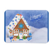 Magnet Flexible Étoile Hanoukka moderne de David Gingerbread House (Horizontal)