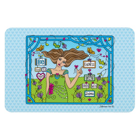 Magnet Flexible Être gentil avec d'autres_Aimant flexible 6" x 4" (Horizontal)