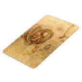 Magnet Flexible Étude du foetus de bébé par Leonardo da Vinci (Côté Gauche)