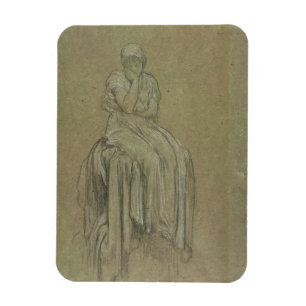 Magnet Flexible Étude pour la solitude, c.1890 (craie sur le