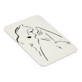 Magnet Flexible Étude simple - Croquis d'une dame (Côté Droit)