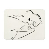 Magnet Flexible Étude simple - Croquis d'une dame (Horizontal)