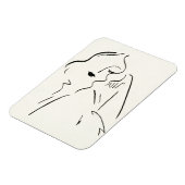 Magnet Flexible Étude simple - Croquis d'une dame (Côté Gauche)