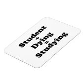 Magnet Flexible Étudiant Plus Mort Égal Étudier (Côté Gauche)