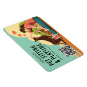 Magnet Flexible Étui et temps de jeu avec code QR Chien d'affaires (Côté Droit)