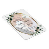 Magnet Flexible Eucalyptus Gold Photo Wedding Enregistrer la date (Côté Droit)