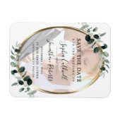 Magnet Flexible Eucalyptus Gold Photo Wedding Enregistrer la date (Horizontal)