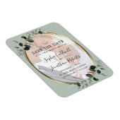 Magnet Flexible Eucalyptus Sage photo mariage Enregistrer la date (Côté Droit)