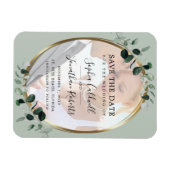 Magnet Flexible Eucalyptus Sage photo mariage Enregistrer la date (Horizontal)