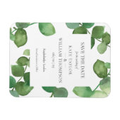 Magnet Flexible Eucalyptus Verdure Enregistrer la Date (Horizontal)