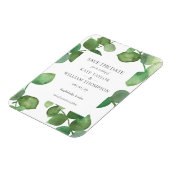 Magnet Flexible Eucalyptus Verdure Enregistrer la Date (Côté Gauche)