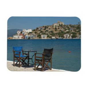 Magnet Flexible Europe, Grèce, Kastellorizo : chaises au bord