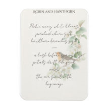 European Robin & Hawthorn – Editable Botanical Wed