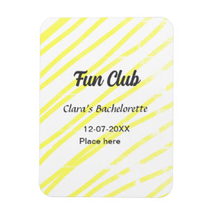 Magnet Flexible événement Fun Club enterrement de vie de jeune fil