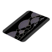 Magnet Flexible Éventail Violet Élégant (Côté Gauche)