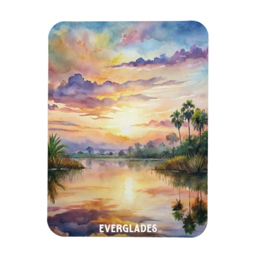 Magnet Flexible Everglades National Park Aquarelle Peinture (Vertical)