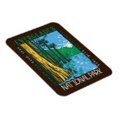 Magnet Flexible Everglades Parc National Floride Distressé Rétro (Côté Droit)