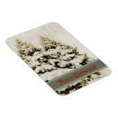Magnet Flexible Evergreens d'hiver Vintages (Côté Droit)