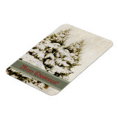 Magnet Flexible Evergreens d'hiver Vintages (Côté Gauche)