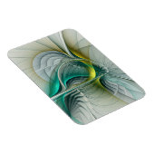 Magnet Flexible Évolution fractale, art abstrait turquoise doré (Côté Droit)