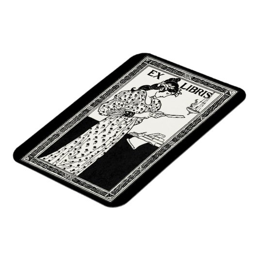 Magnet Flexible Ex libris art nouveau (Côté Gauche)