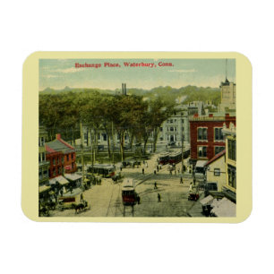 Magnet Flexible Exchange Place, Waterbury, Connecticut Vintage