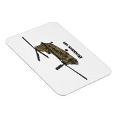 Magnet Flexible Exemple d'hélicoptère militaire Chinook (Côté Droit)